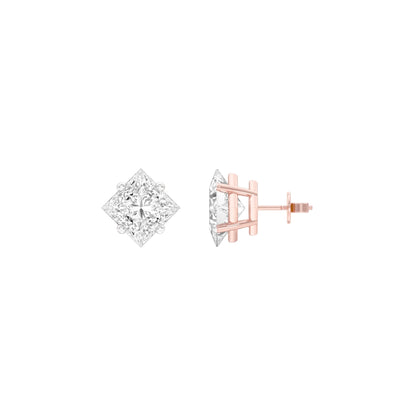 Petite Prism Diamond Stud Earrings 18 KT / Rose Gold