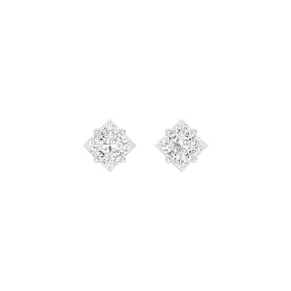 Petite Prism Diamond Stud Earrings 18 KT / White Gold