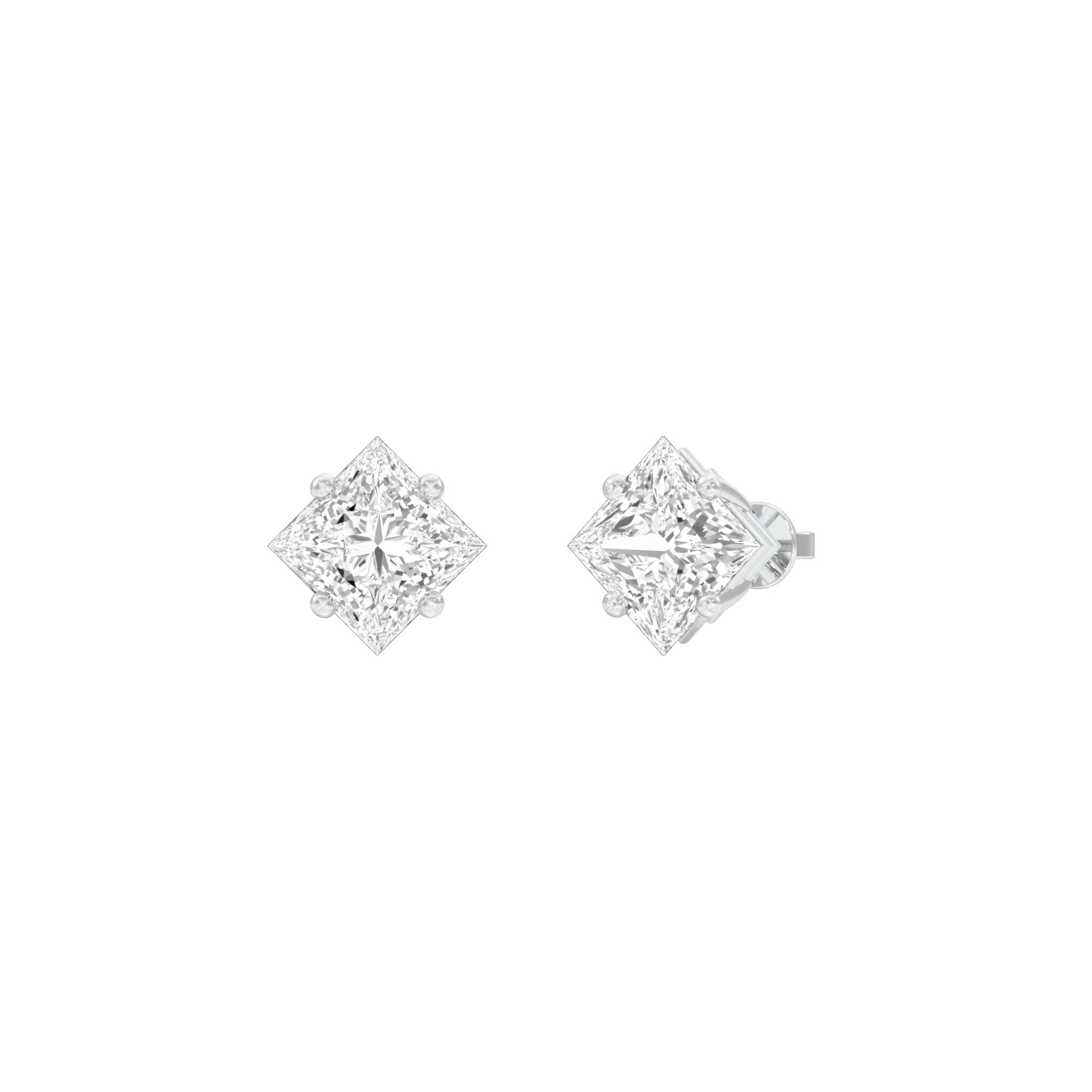 Petite Prism Diamond Stud Earrings 18 KT / White Gold
