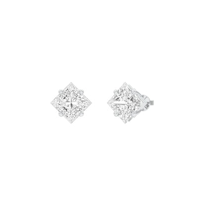 Petite Prism Diamond Stud Earrings 18 KT / White Gold