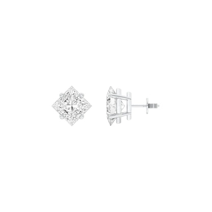 Petite Prism Diamond Stud Earrings 18 KT / White Gold