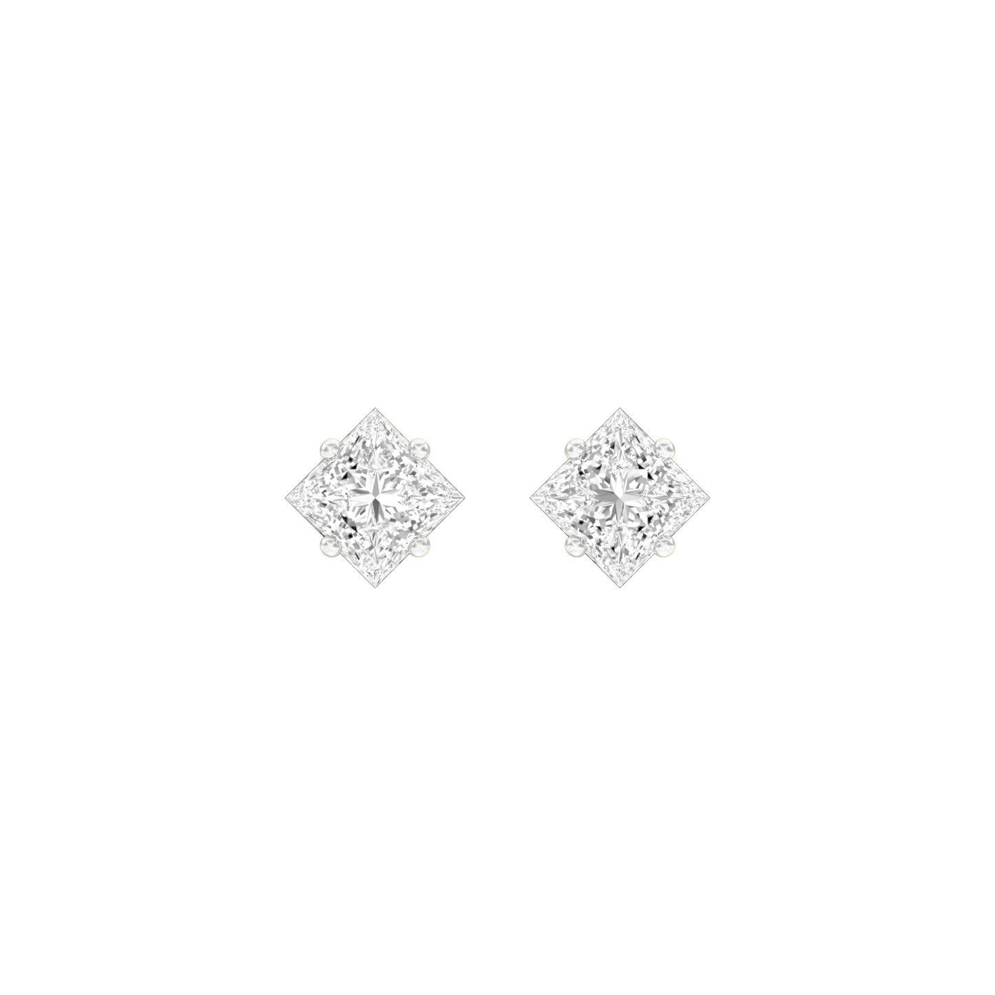 Petite Prism Diamond Stud Earrings 18 KT / Yellow Gold