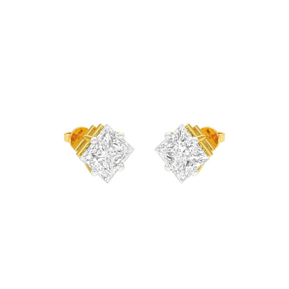 Petite Prism Diamond Stud Earrings 18 KT / Yellow Gold