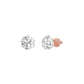 Ideal Round Diamond Stud Earrings 18 KT / Rose Gold