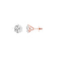 Ideal Round Diamond Stud Earrings 18 KT / Rose Gold