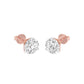 Ideal Round Diamond Stud Earrings 18 KT / Rose Gold