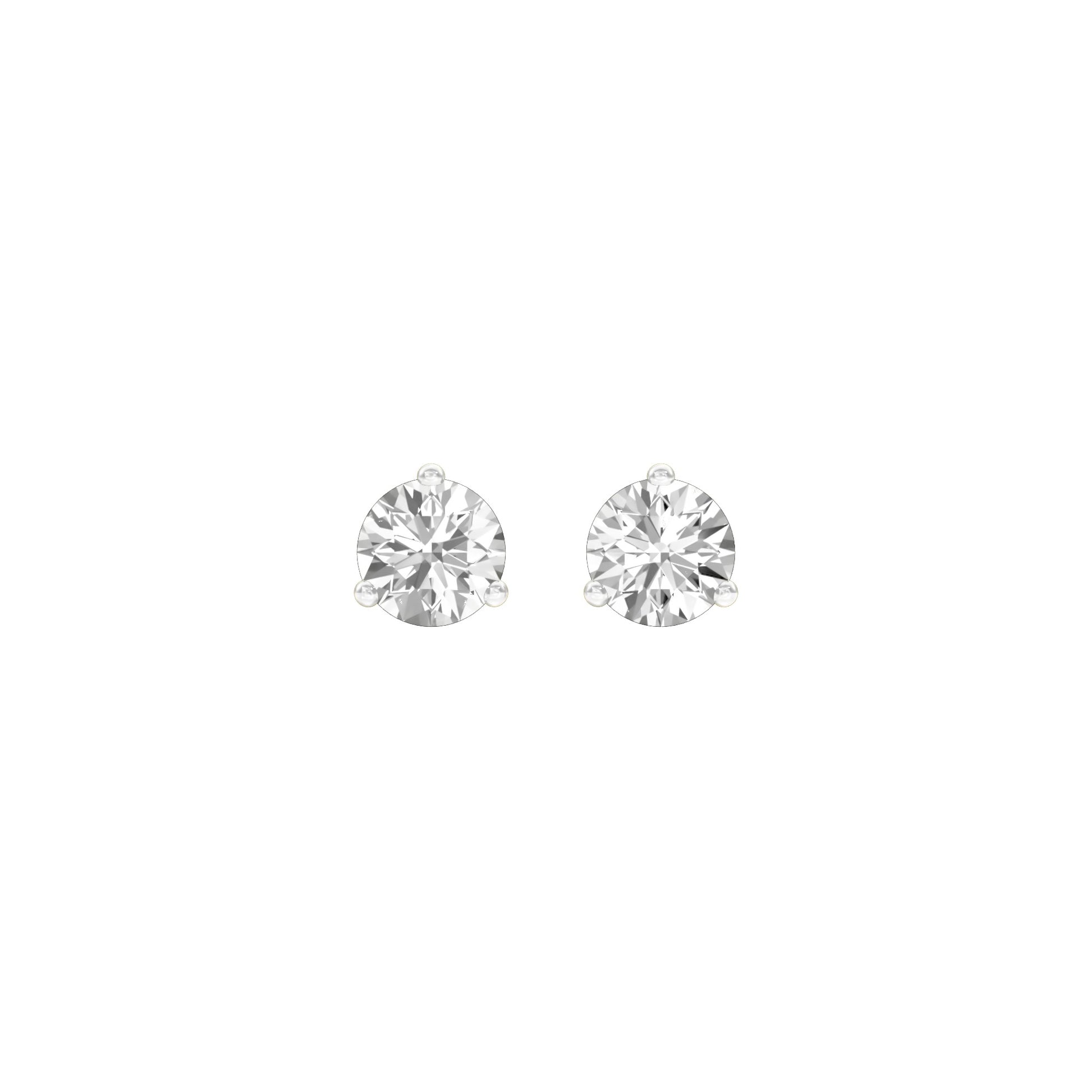 Ideal Round Diamond Stud Earrings 18 KT / Yellow Gold