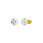 Ideal Round Diamond Stud Earrings 18 KT / Yellow Gold