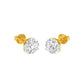 Ideal Round Diamond Stud Earrings 18 KT / Yellow Gold