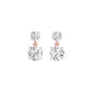 Twin Round Dimaond Stud Earrings 18 KT / Rose Gold