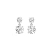 Twin Round Dimaond Stud Earrings 18 KT / White Gold