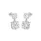 Twin Round Dimaond Stud Earrings 18 KT / White Gold