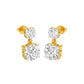 Twin Round Dimaond Stud Earrings 18 KT / Yellow Gold