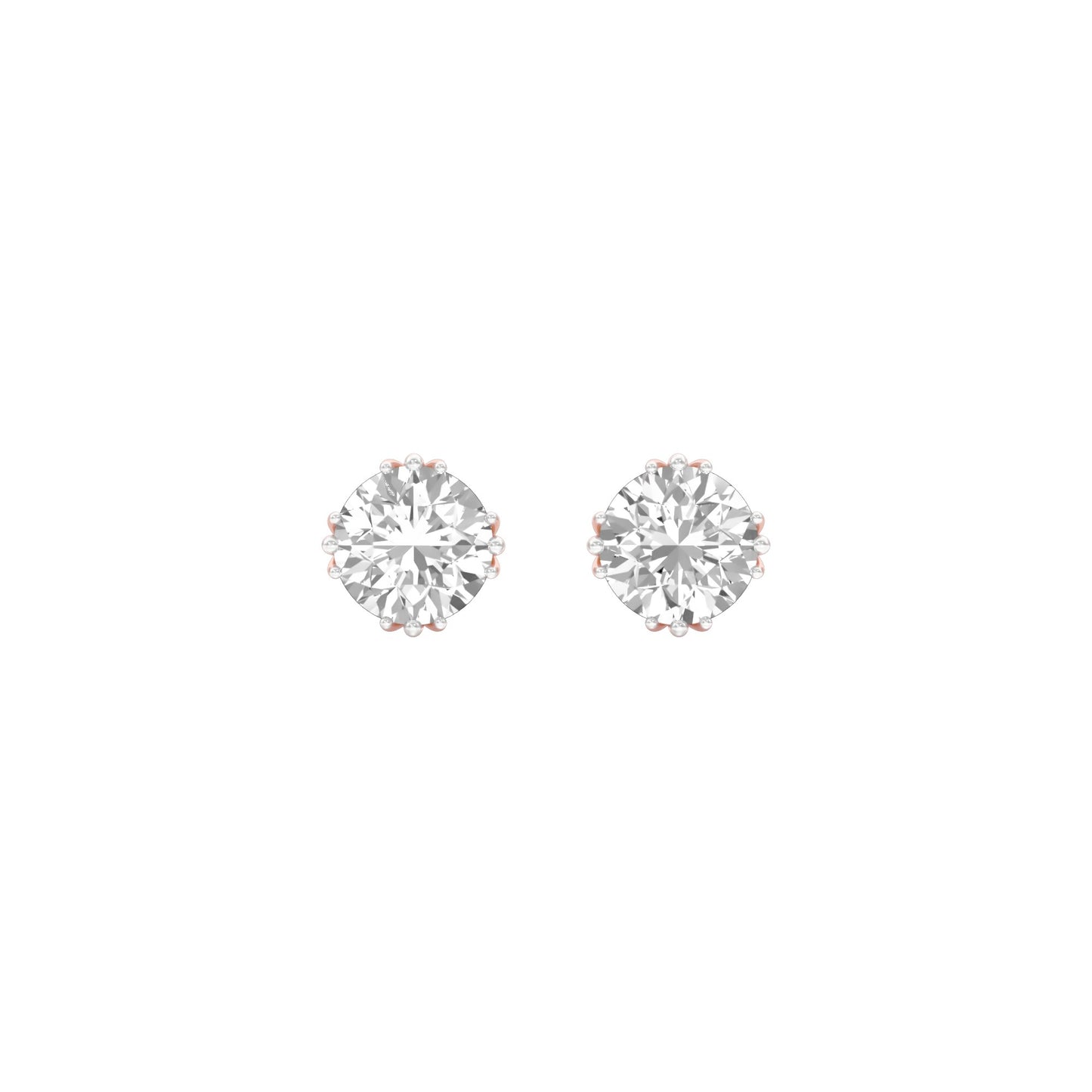 Dustlight Dots Diamond Stud Earrings 18 KT / Rose Gold