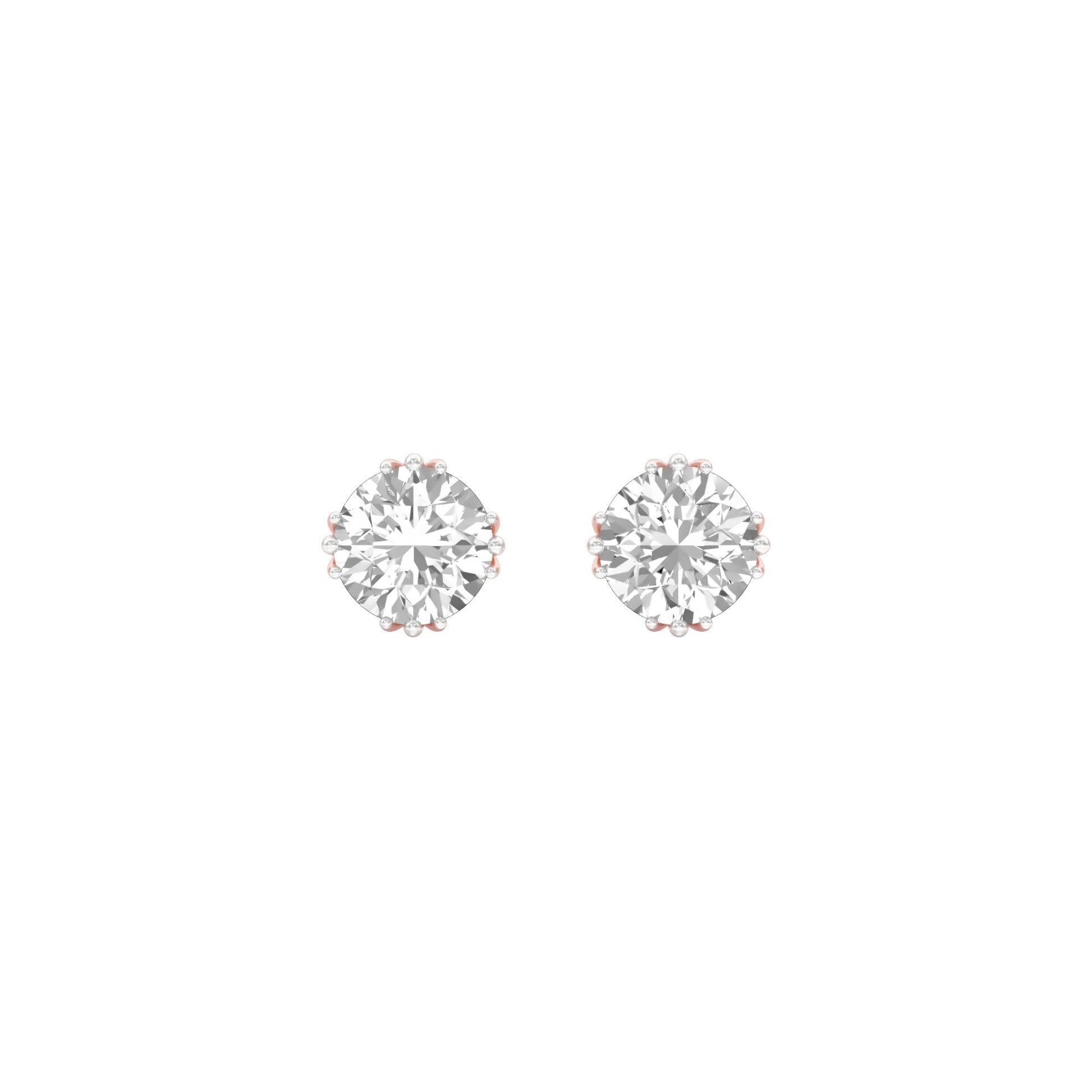 Dustlight Dots Diamond Stud Earrings 18 KT / Rose Gold