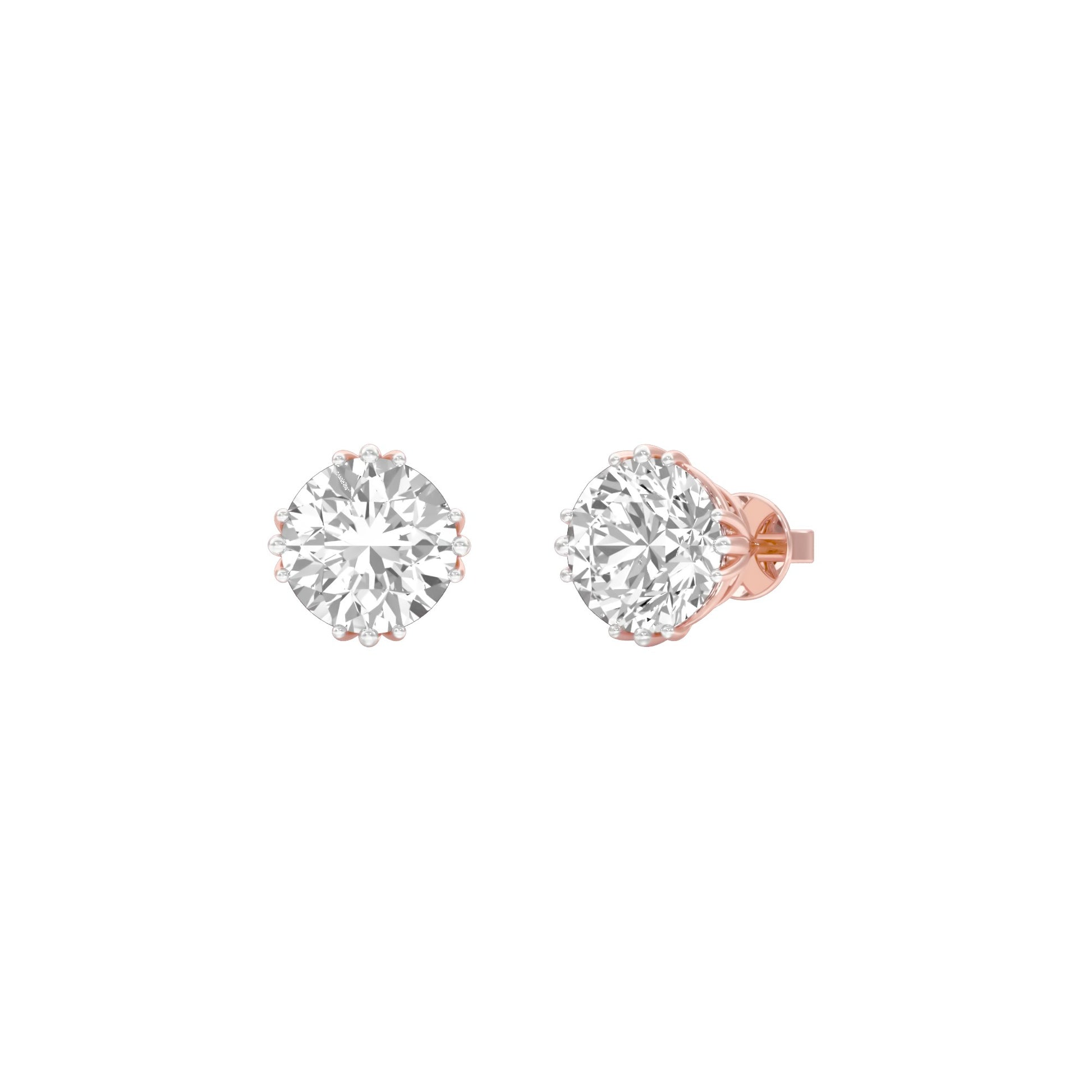 Dustlight Dots Diamond Stud Earrings 18 KT / Rose Gold