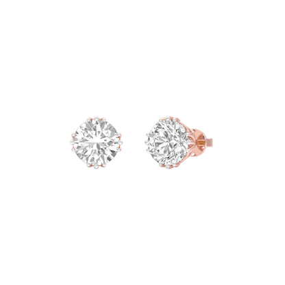 Dustlight Dots Diamond Stud Earrings 18 KT / Rose Gold
