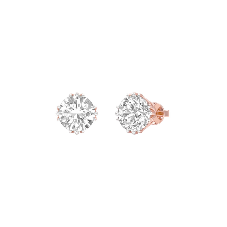 Dustlight Dots Diamond Stud Earrings 18 KT / Rose Gold