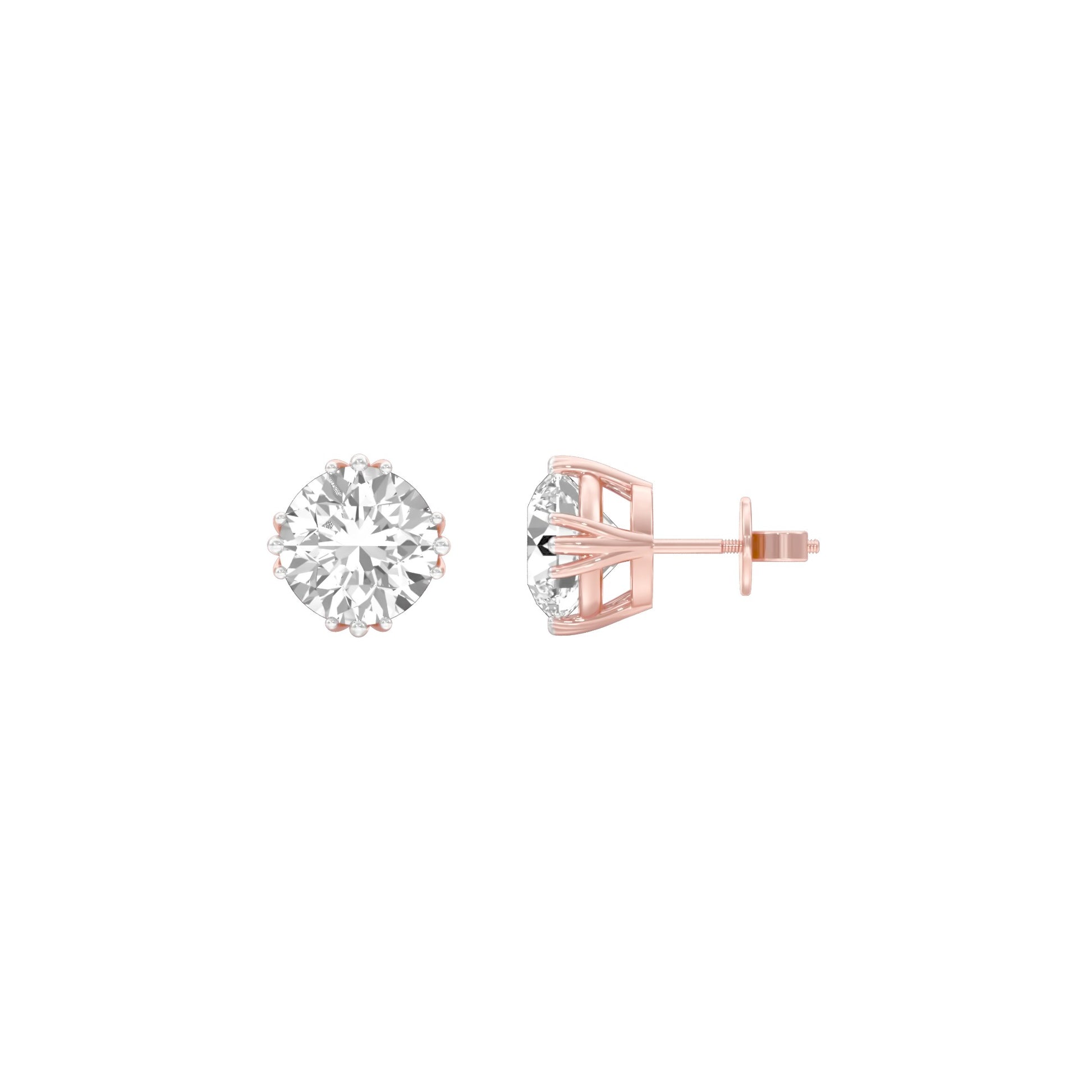 Dustlight Dots Diamond Stud Earrings 18 KT / Rose Gold