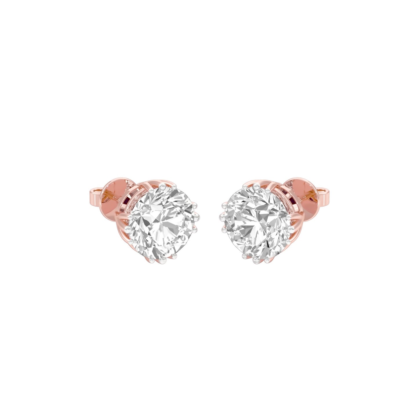 Dustlight Dots Diamond Stud Earrings 18 KT / Rose Gold