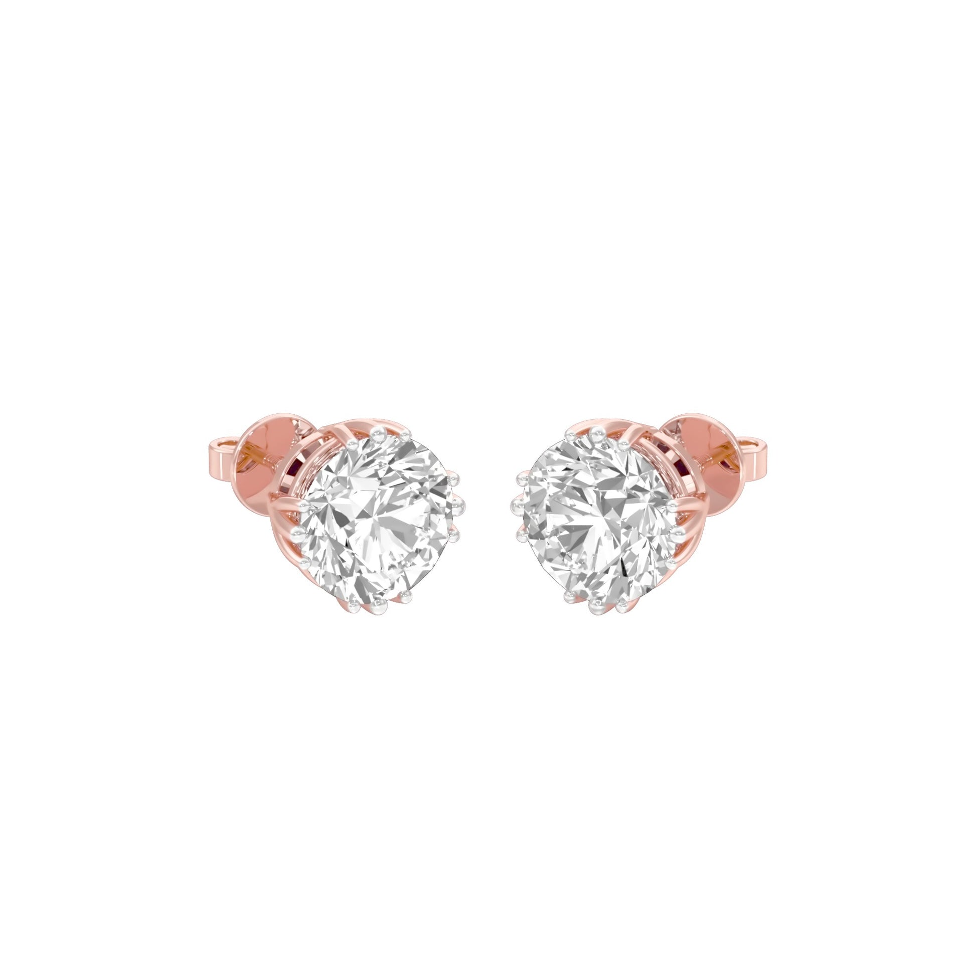 Dustlight Dots Diamond Stud Earrings 18 KT / Rose Gold