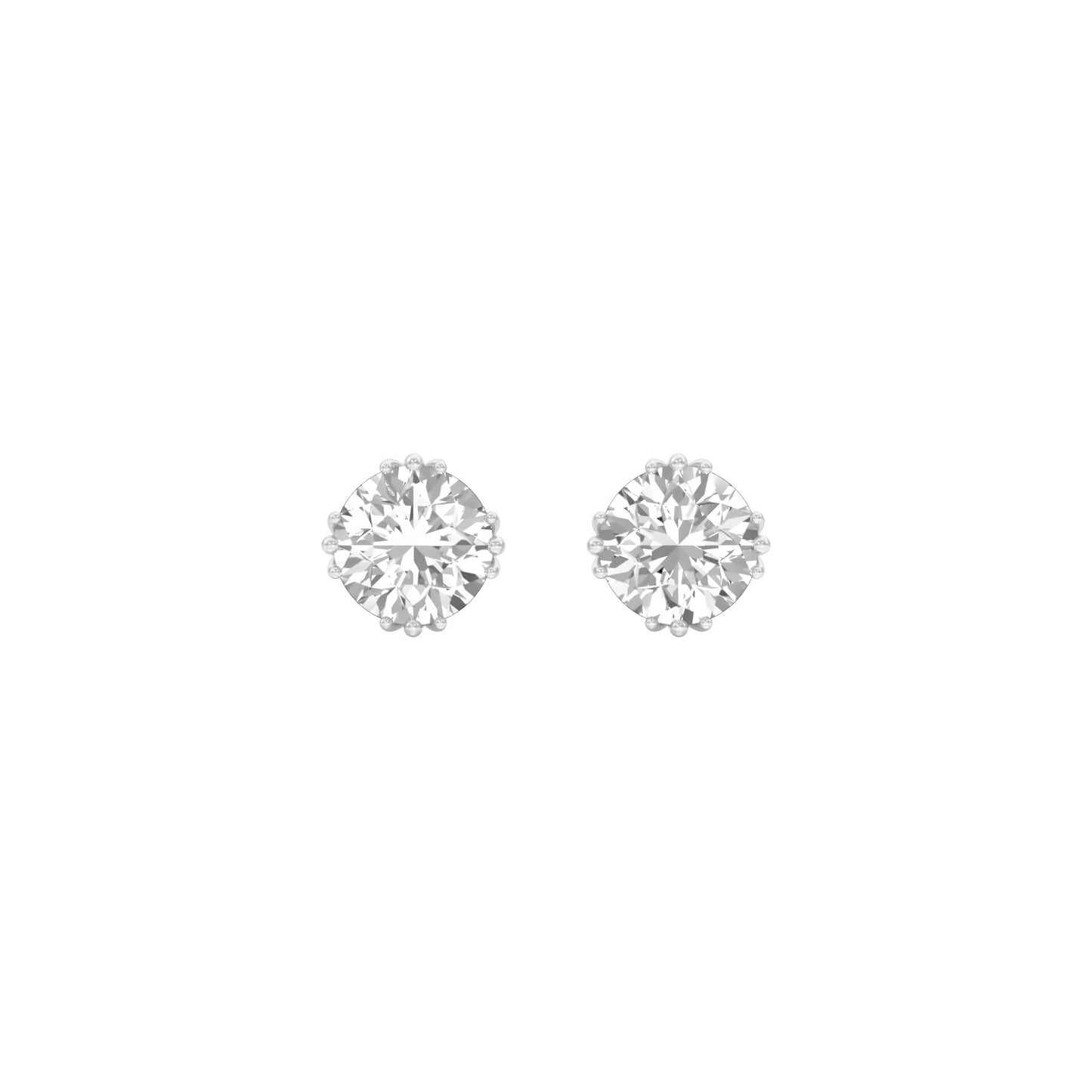 Dustlight Dots Diamond Stud Earrings 18 KT / White Gold