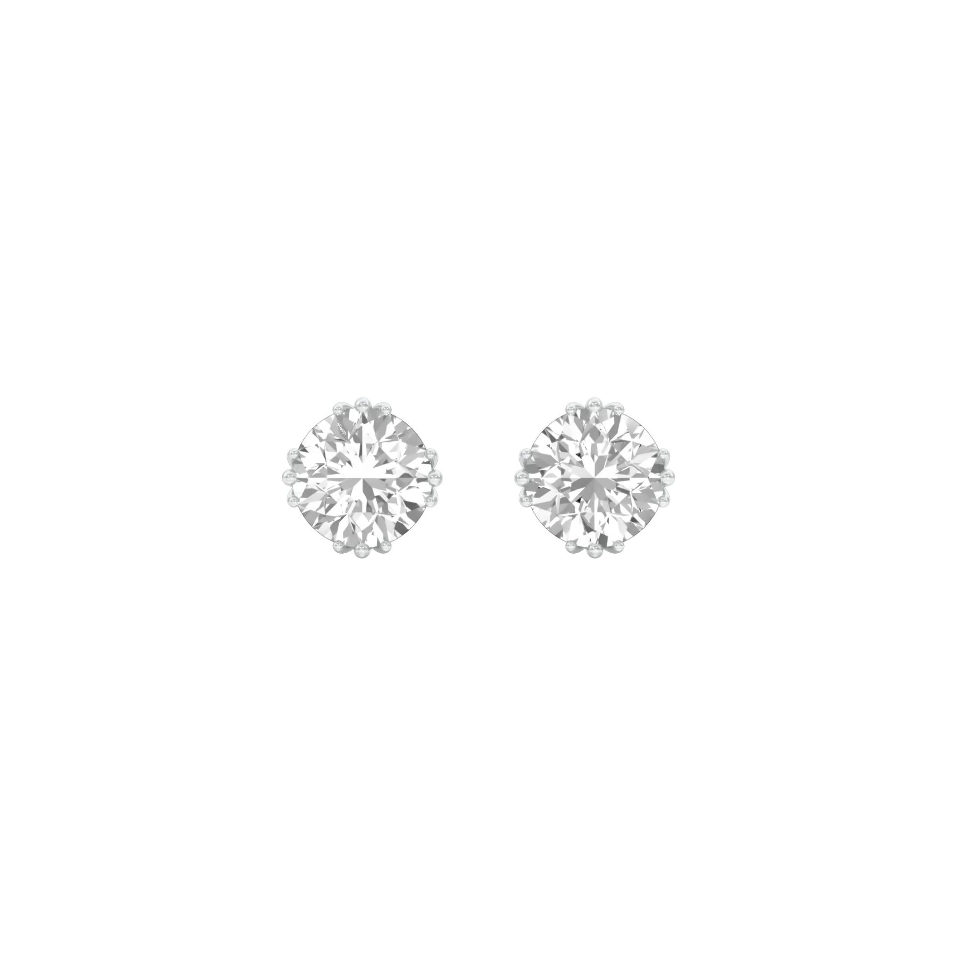 Dustlight Dots Diamond Stud Earrings 18 KT / White Gold