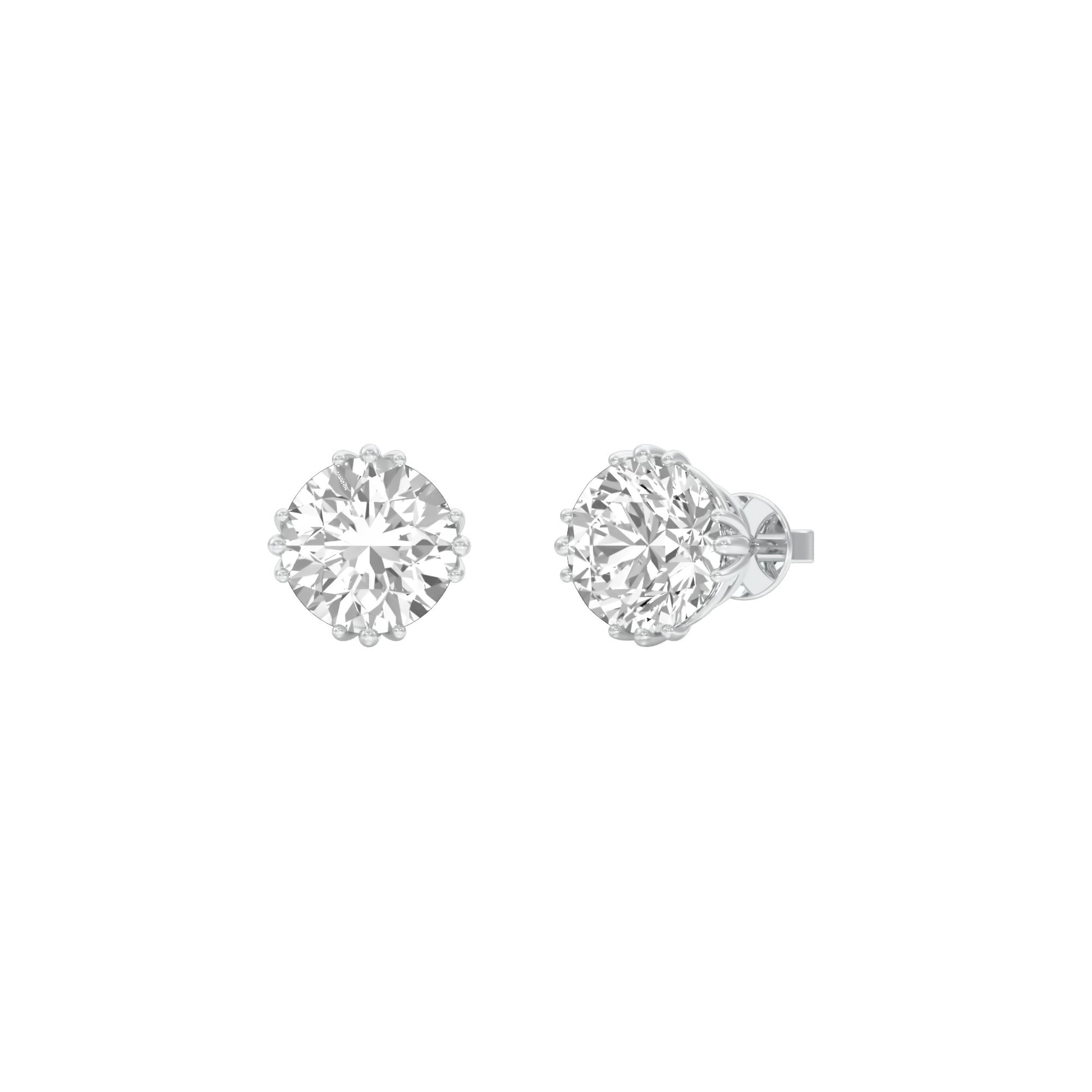 Dustlight Dots Diamond Stud Earrings 18 KT / White Gold