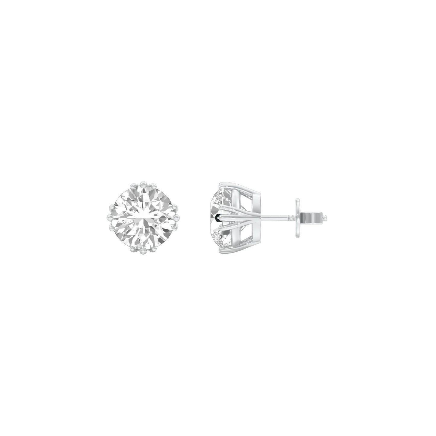 Dustlight Dots Diamond Stud Earrings 18 KT / White Gold
