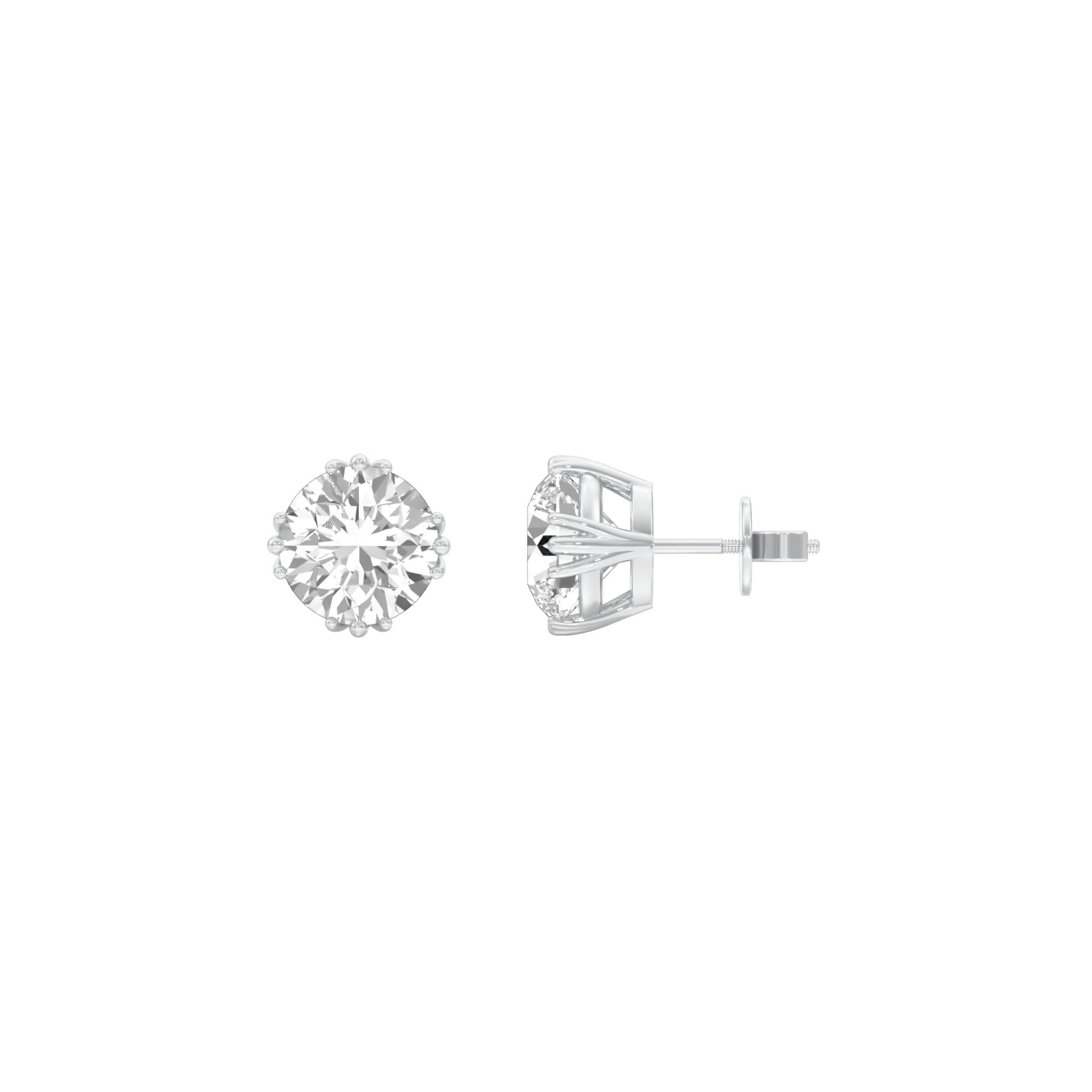 Dustlight Dots Diamond Stud Earrings 18 KT / White Gold
