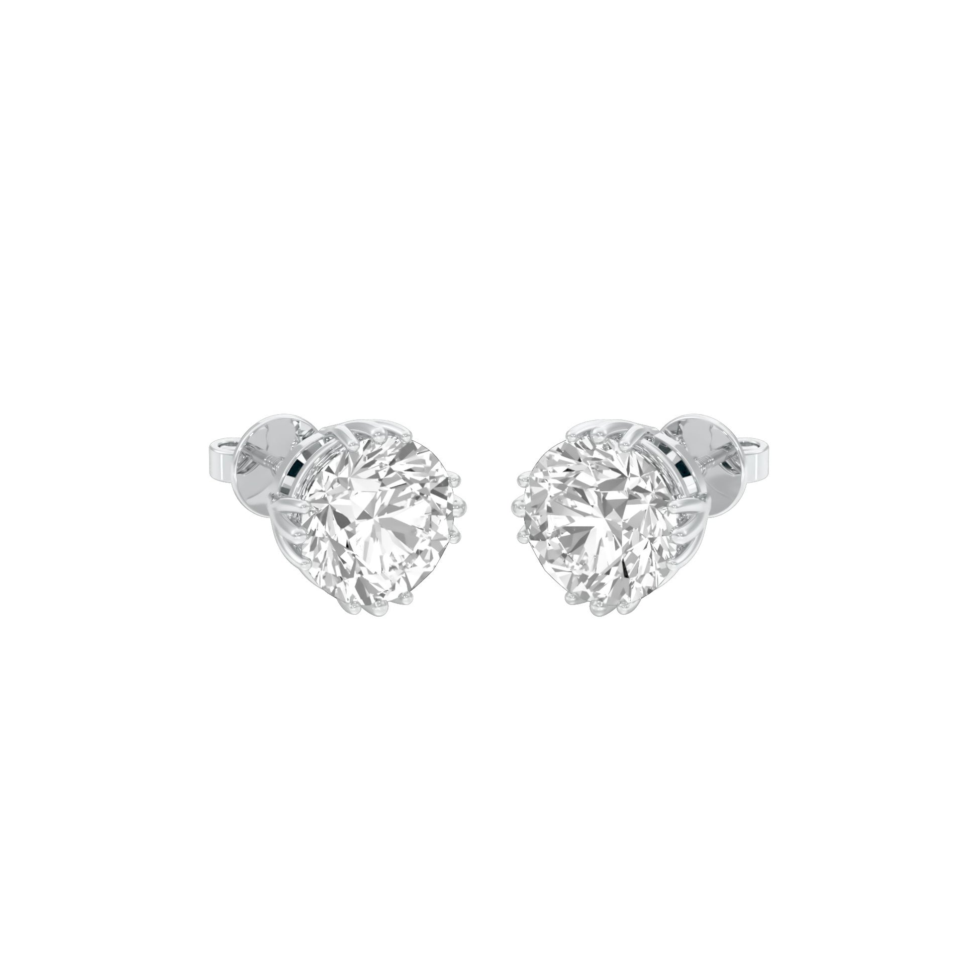 Dustlight Dots Diamond Stud Earrings 18 KT / White Gold