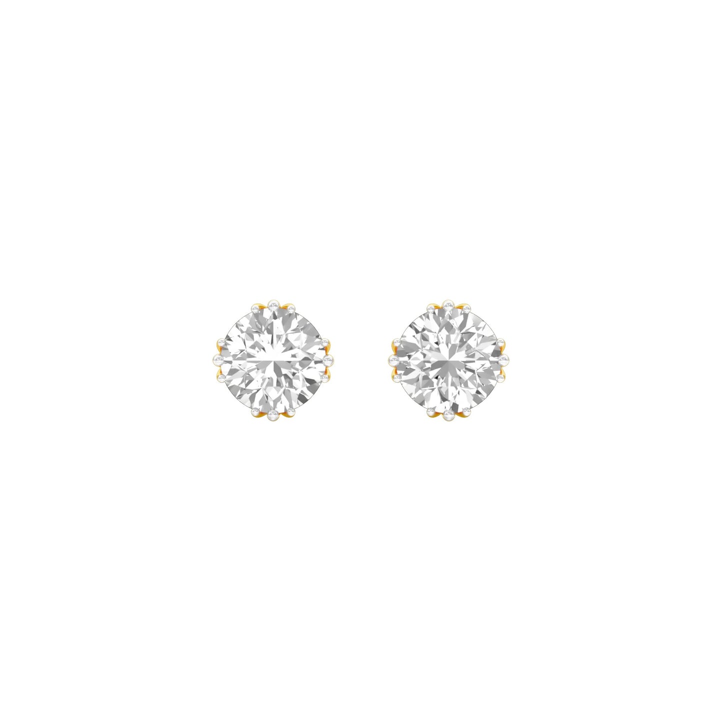 Dustlight Dots Diamond Stud Earrings 18 KT / Yellow Gold