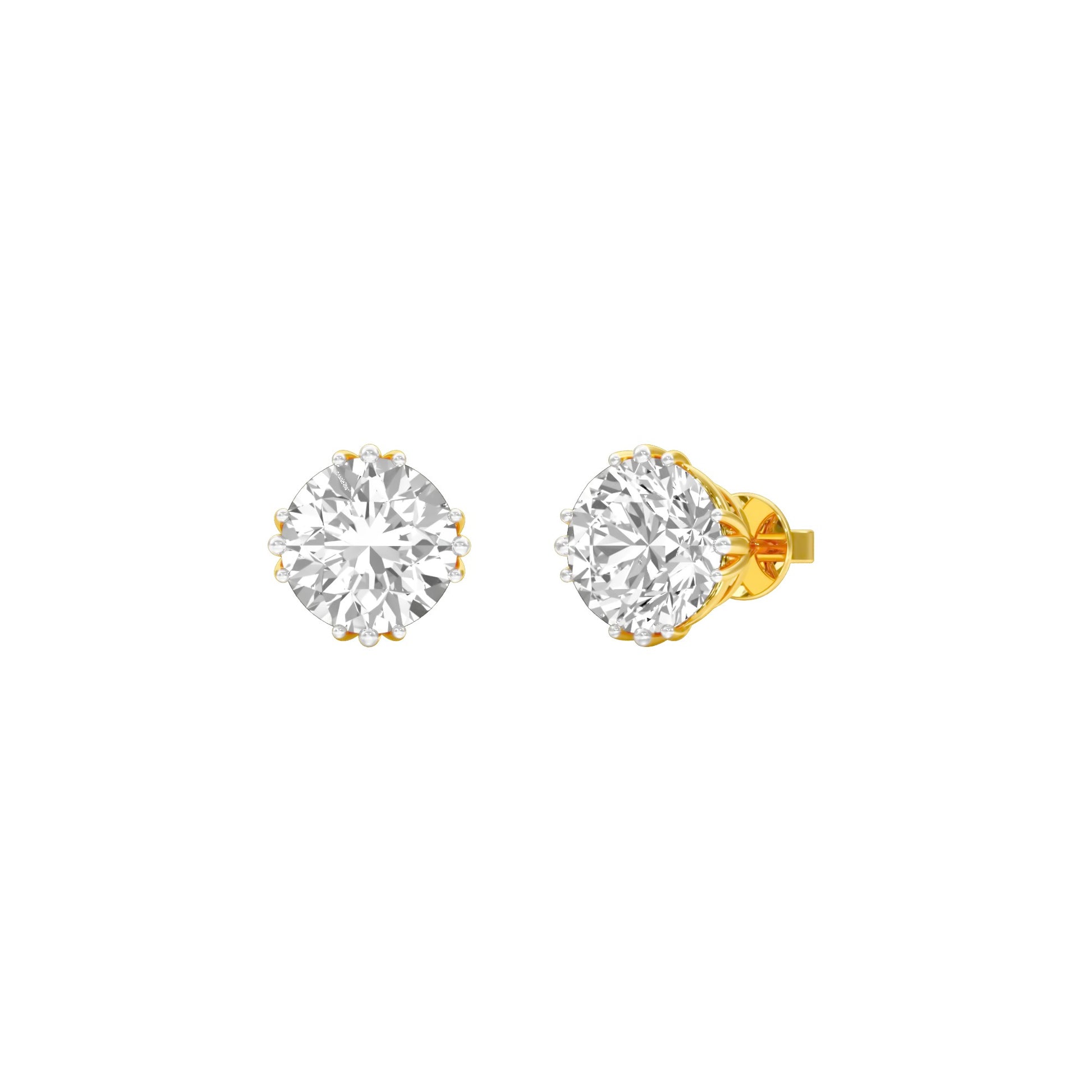 Dustlight Dots Diamond Stud Earrings 18 KT / Yellow Gold