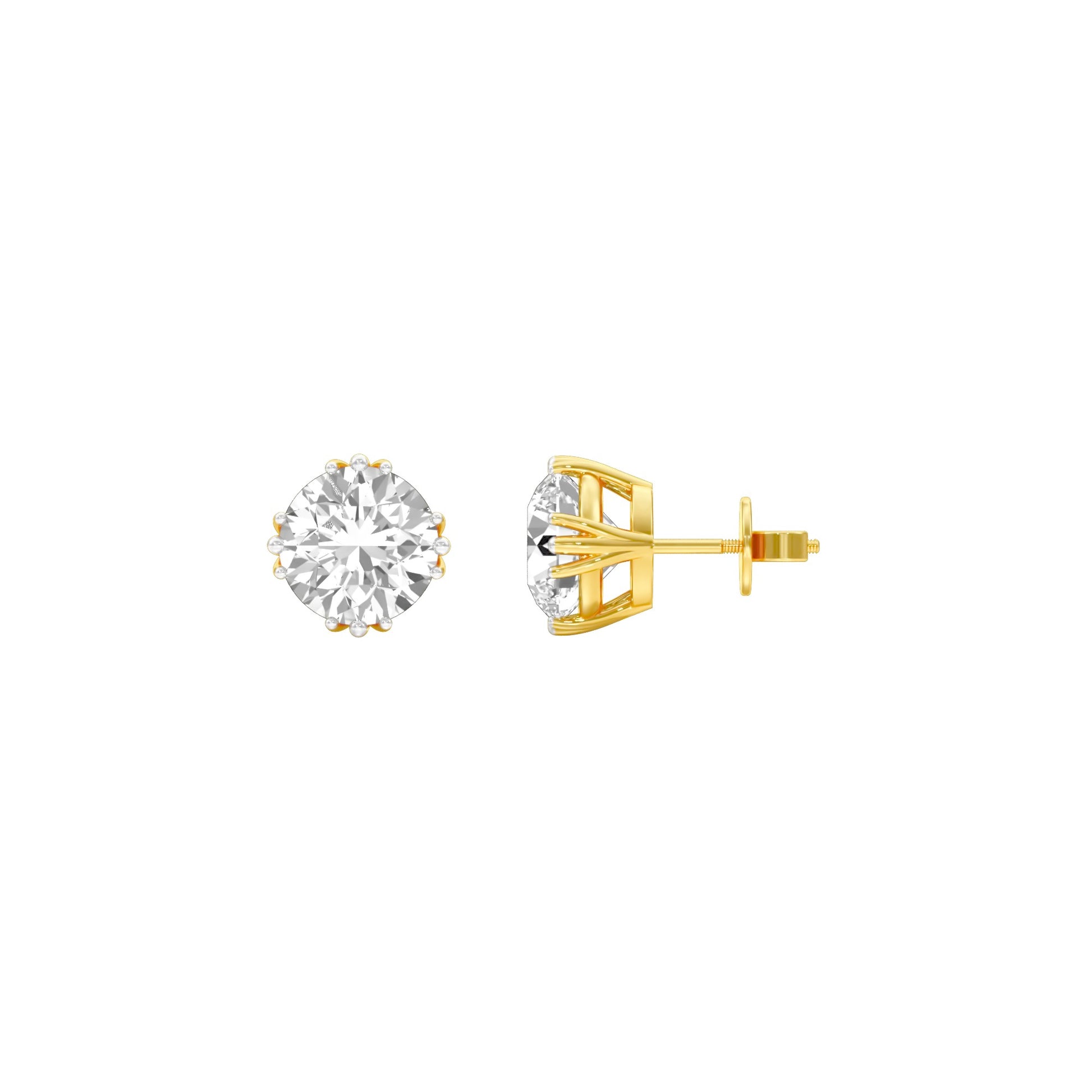 Dustlight Dots Diamond Stud Earrings 18 KT / Yellow Gold