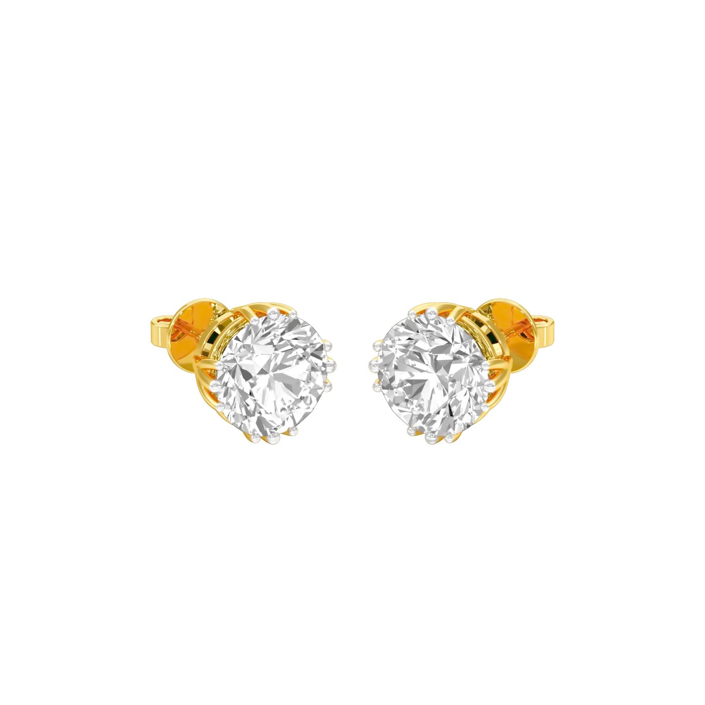 Dustlight Dots Diamond Stud Earrings 18 KT / Yellow Gold