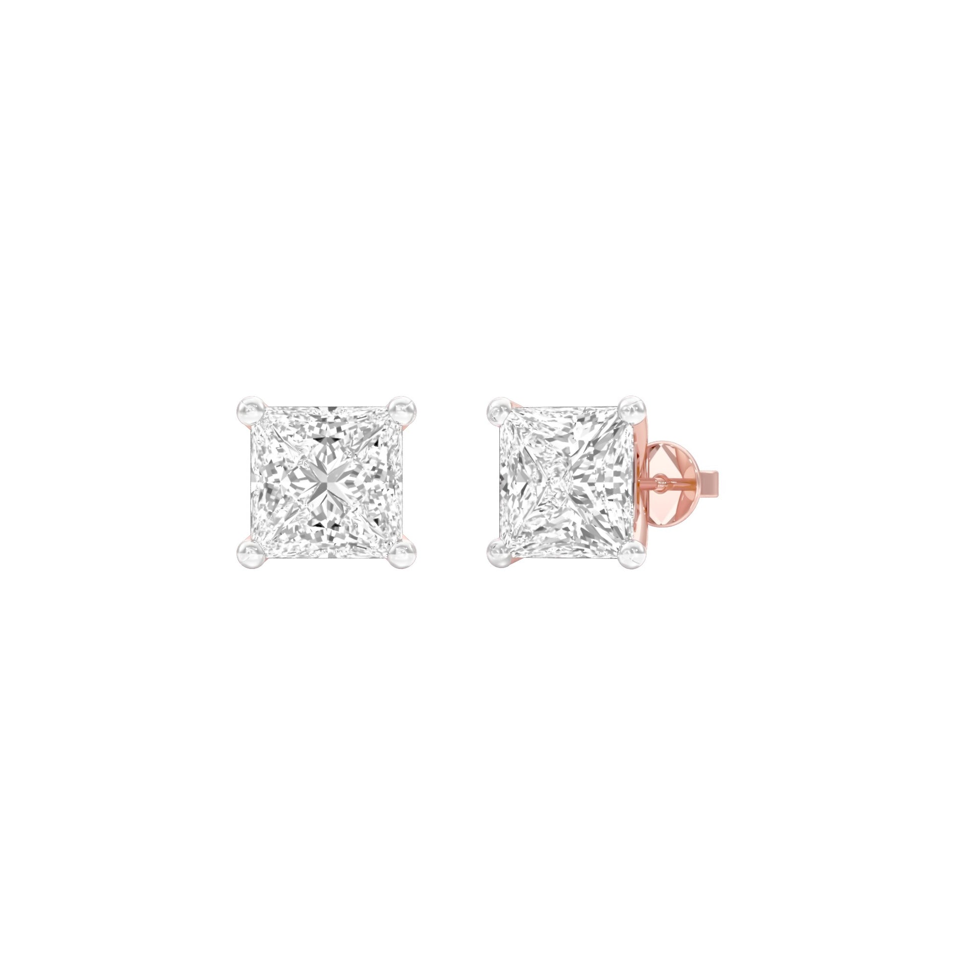 Prism Pins Diamond Stud Earrings 18 KT / Rose Gold