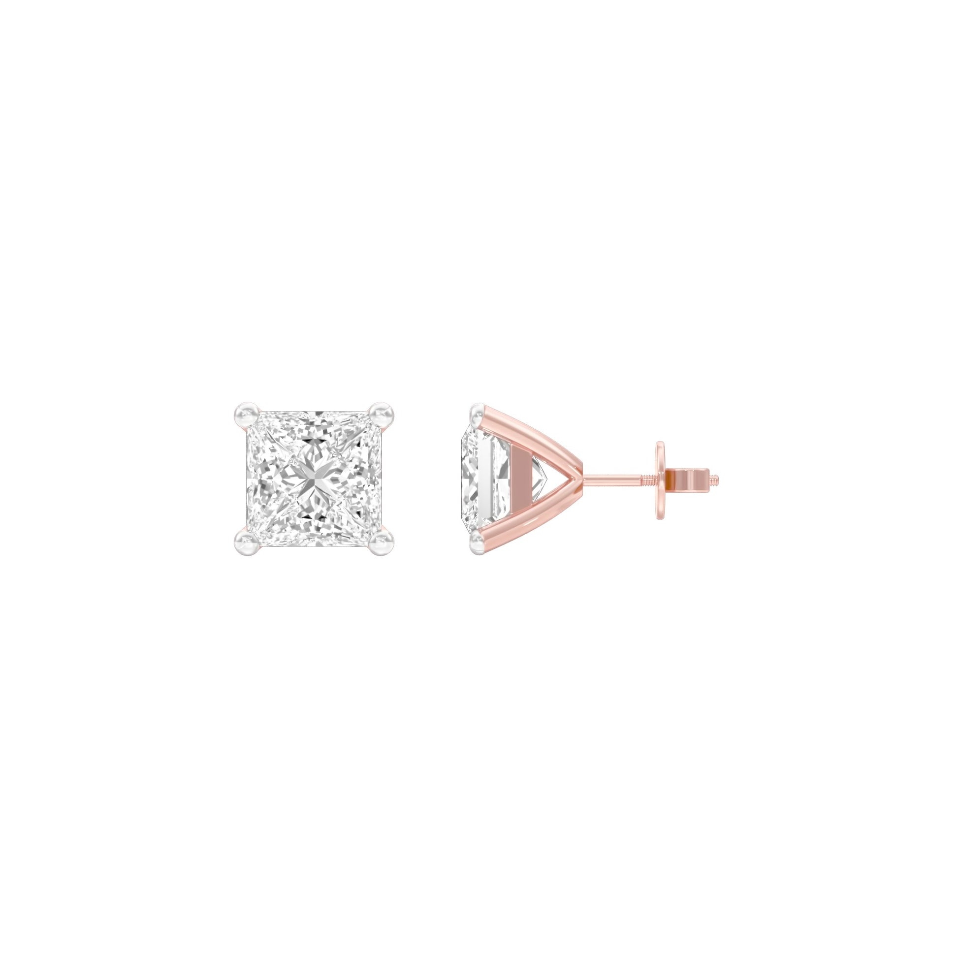 Prism Pins Diamond Stud Earrings 18 KT / Rose Gold