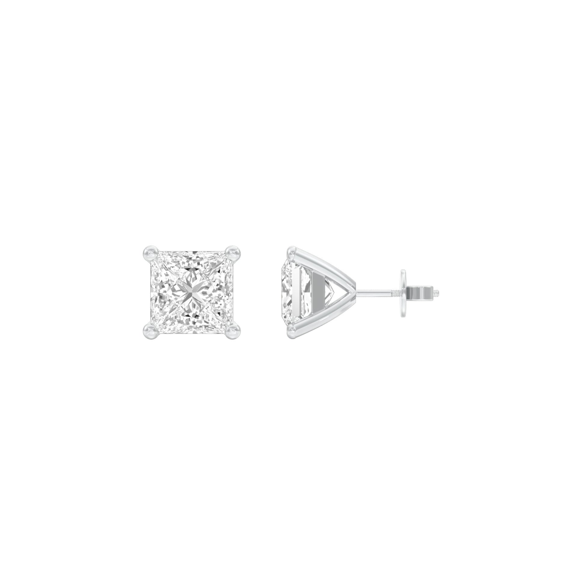 Prism Pins Diamond Stud Earrings 18 KT / White Gold