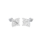 Prism Pins Diamond Stud Earrings 18 KT / White Gold