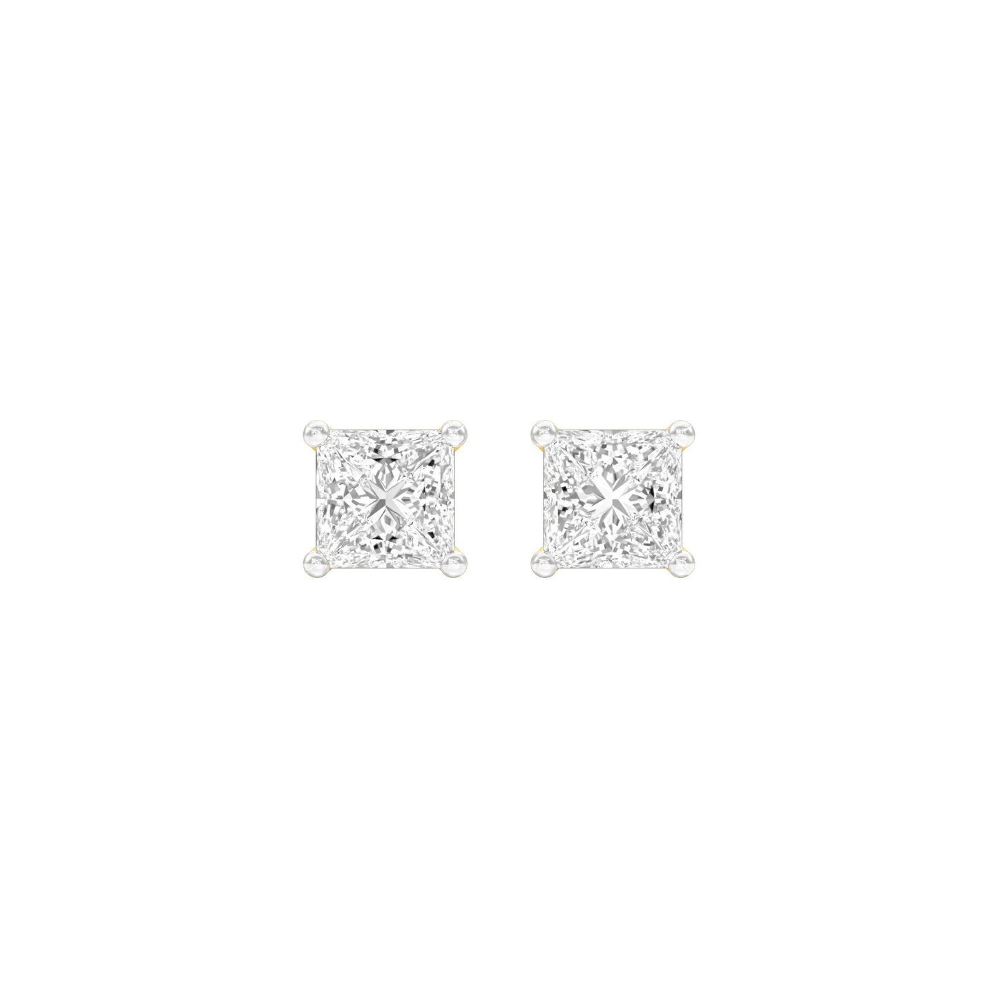 Prism Pins Diamond Stud Earrings 18 KT / Yellow Gold