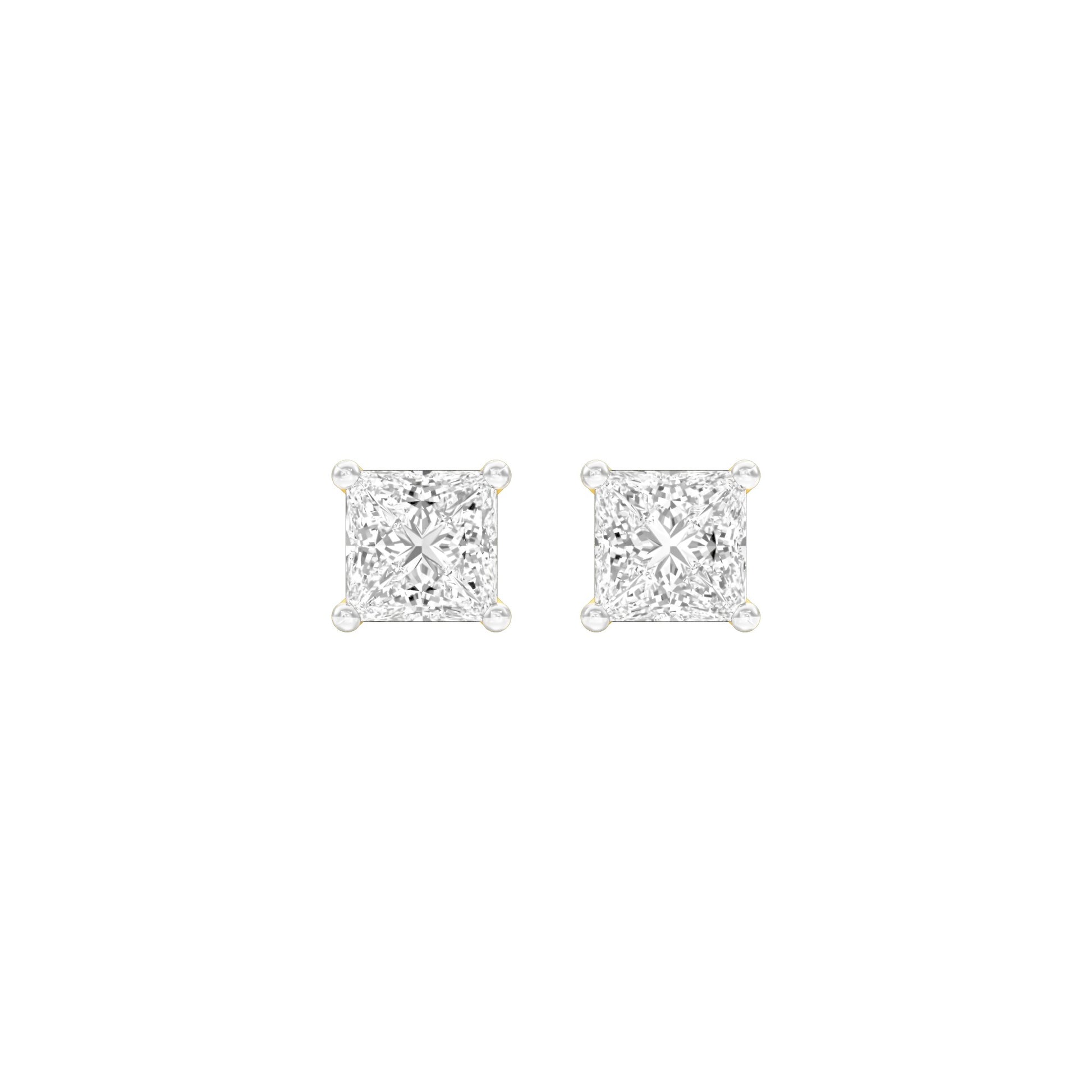 Prism Pins Diamond Stud Earrings 18 KT / Yellow Gold