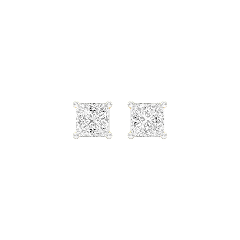 Prism Pins Diamond Stud Earrings 18 KT / Yellow Gold