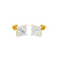 Prism Pins Diamond Stud Earrings 18 KT / Yellow Gold