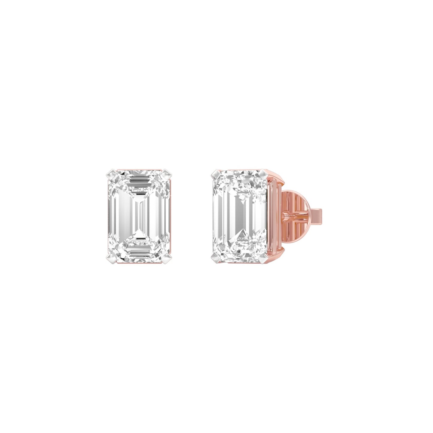 Celestia Minis Diamond Stud Earrings 18 KT / Rose Gold