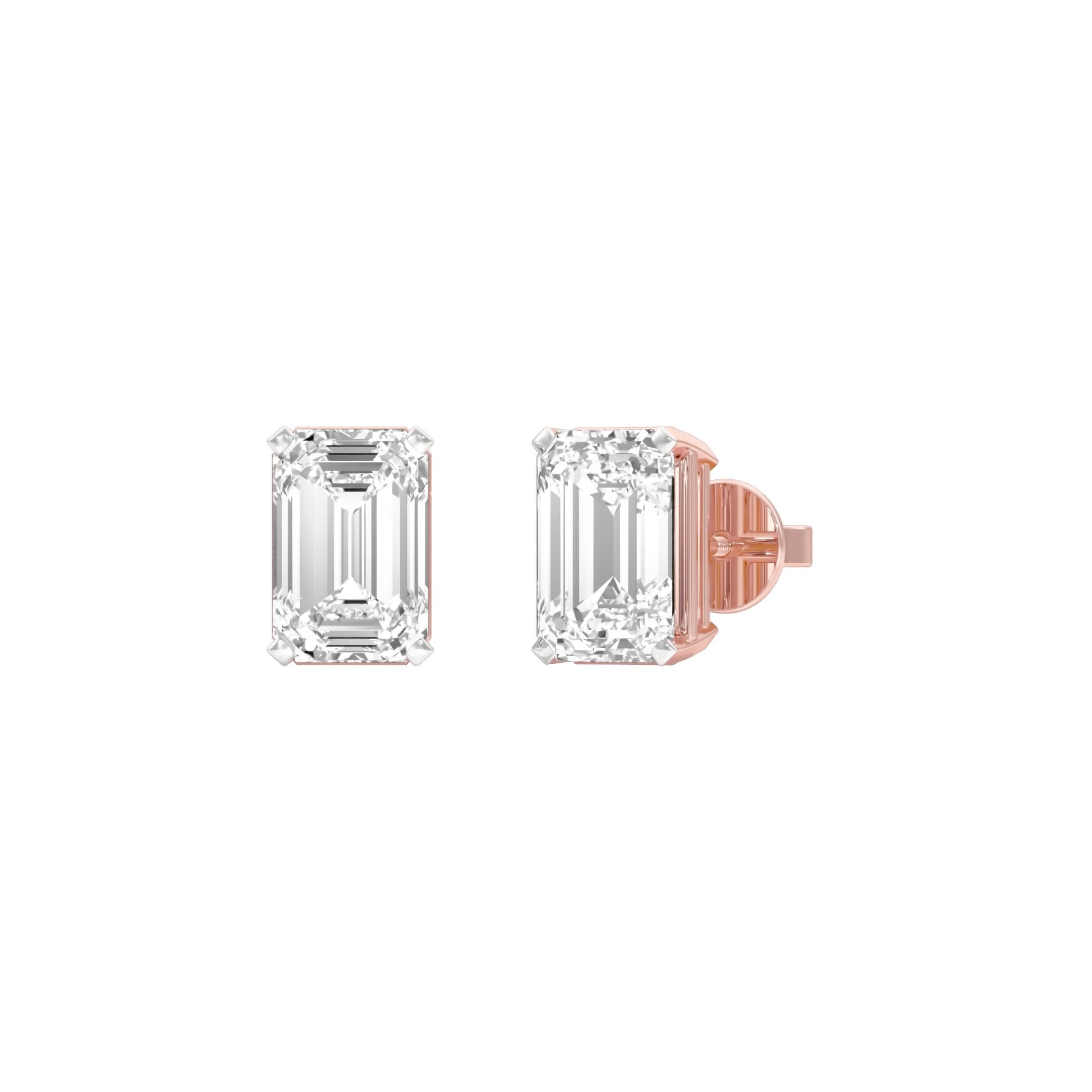 Celestia Minis Diamond Stud Earrings 18 KT / Rose Gold
