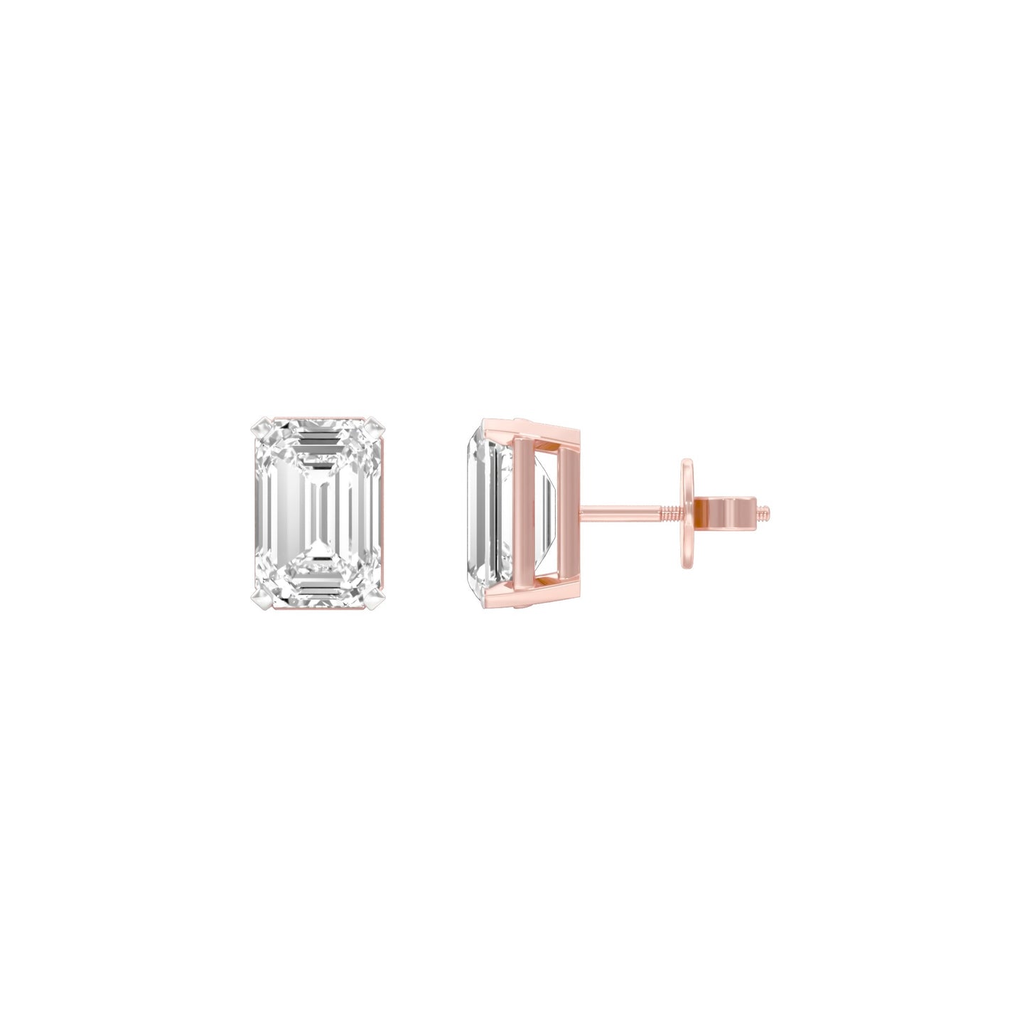 Celestia Minis Diamond Stud Earrings 18 KT / Rose Gold