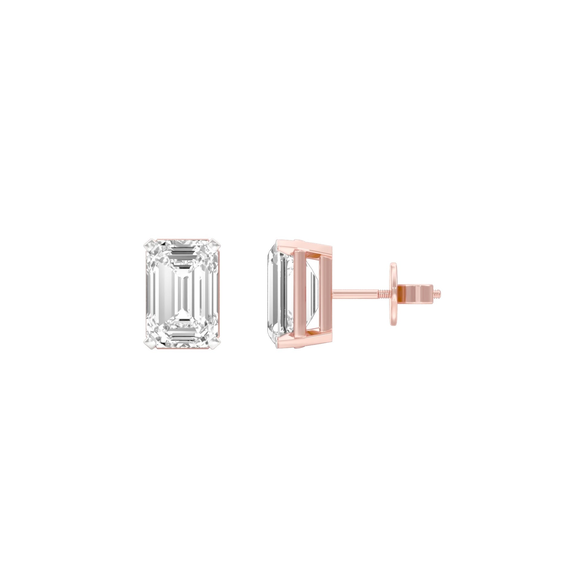 Celestia Minis Diamond Stud Earrings 18 KT / Rose Gold