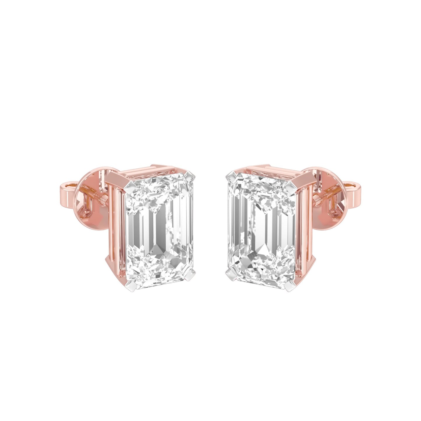 Celestia Minis Diamond Stud Earrings 18 KT / Rose Gold