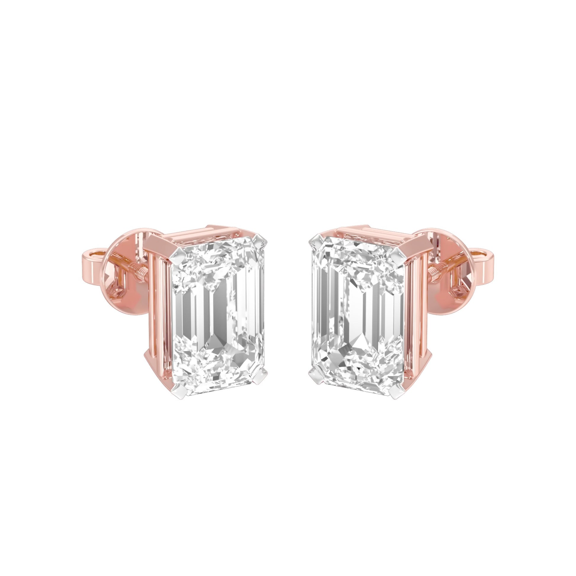 Celestia Minis Diamond Stud Earrings 18 KT / Rose Gold