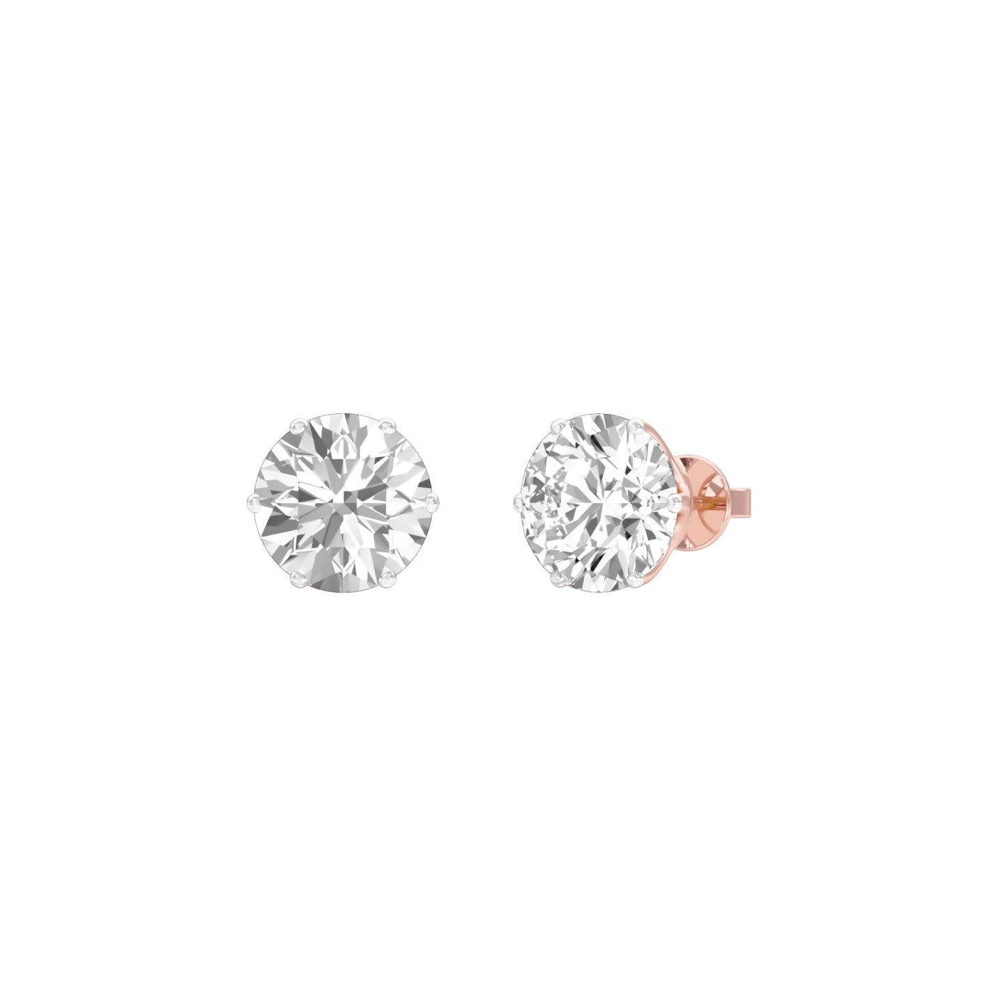 Twilight Pins Diamond Stud Earrings 18 KT / Rose Gold